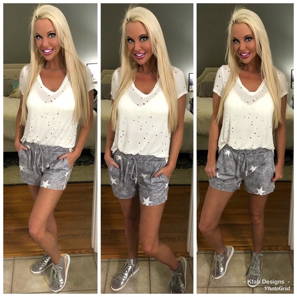 LAST 1! 🥰 Amazing French Terry 🌟 Star Shorts! - Picture 5 of 8